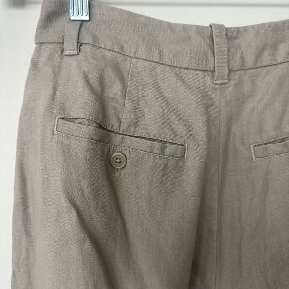 Madewell The Harlow Wide-Leg Linen Pant 2 (tan) - Picture 5 of 7